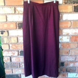 Y2K Vintage Pendleton Wool Maxi Skirt with pockets